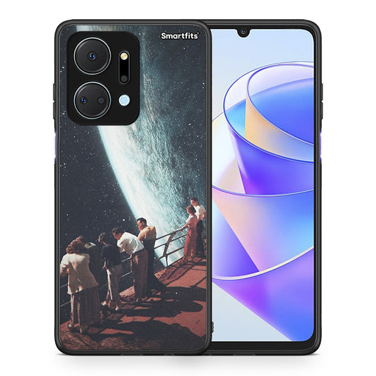 Θήκη Honor X7a Surreal View από τη Smartfits με σχέδιο στο πίσω μέρος και μαύρο περίβλημα | Honor X7a Surreal View case with colorful back and black bezels