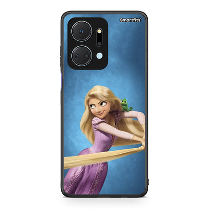 Honor X7a Tangled 2 Θήκη Αγίου Βαλεντίνου από τη Smartfits με σχέδιο στο πίσω μέρος και μαύρο περίβλημα | Smartphone case with colorful back and black bezels by Smartfits