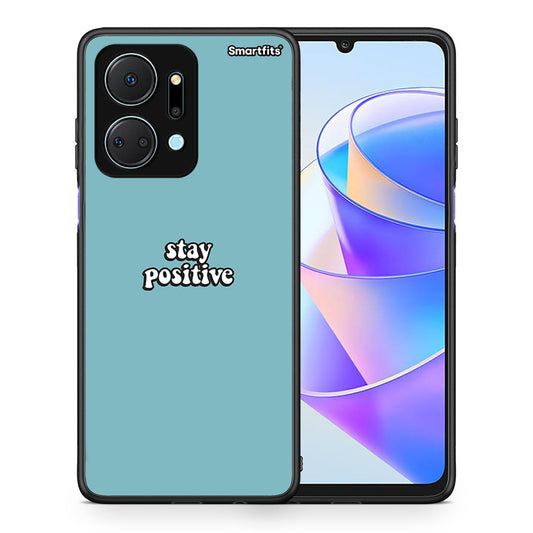 Θήκη Honor X7a Positive Text από τη Smartfits με σχέδιο στο πίσω μέρος και μαύρο περίβλημα | Honor X7a Positive Text case with colorful back and black bezels