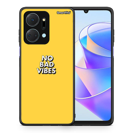 Θήκη Honor X7a Vibes Text από τη Smartfits με σχέδιο στο πίσω μέρος και μαύρο περίβλημα | Honor X7a Vibes Text case with colorful back and black bezels