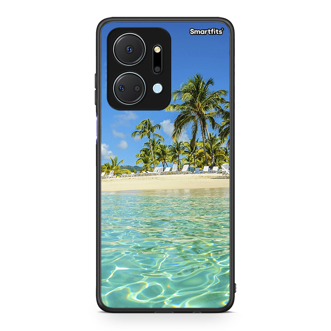 Honor X7a Tropical Vibes Θήκη από τη Smartfits με σχέδιο στο πίσω μέρος και μαύρο περίβλημα | Smartphone case with colorful back and black bezels by Smartfits