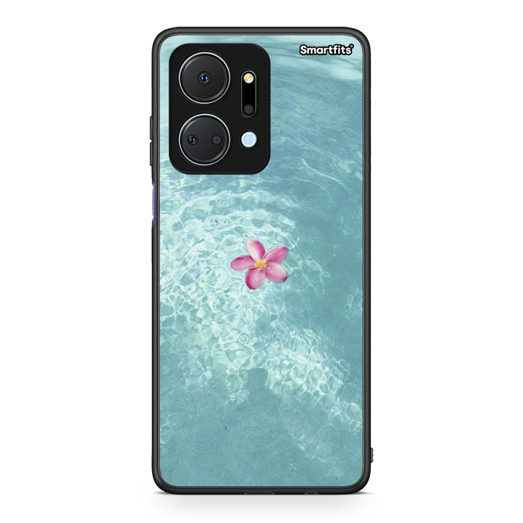 Honor X7a Water Flower Θήκη από τη Smartfits με σχέδιο στο πίσω μέρος και μαύρο περίβλημα | Smartphone case with colorful back and black bezels by Smartfits