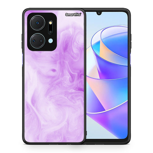 Θήκη Honor X7a Lavender Watercolor από τη Smartfits με σχέδιο στο πίσω μέρος και μαύρο περίβλημα | Honor X7a Lavender Watercolor case with colorful back and black bezels