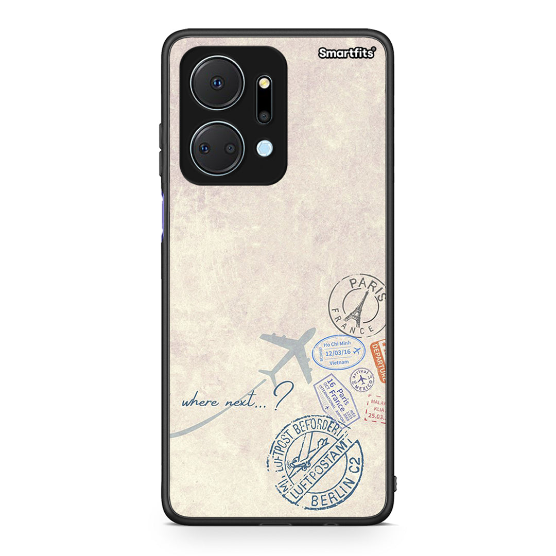 Honor X7a Where Next Θήκη από τη Smartfits με σχέδιο στο πίσω μέρος και μαύρο περίβλημα | Smartphone case with colorful back and black bezels by Smartfits
