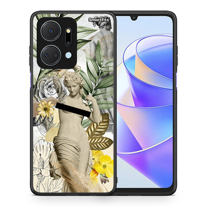 Θήκη Honor X7a Woman Statue από τη Smartfits με σχέδιο στο πίσω μέρος και μαύρο περίβλημα | Honor X7a Woman Statue case with colorful back and black bezels