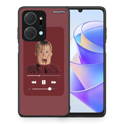 Θήκη Honor X7a Xmas Alone Music από τη Smartfits με σχέδιο στο πίσω μέρος και μαύρο περίβλημα | Honor X7a Xmas Alone Music case with colorful back and black bezels