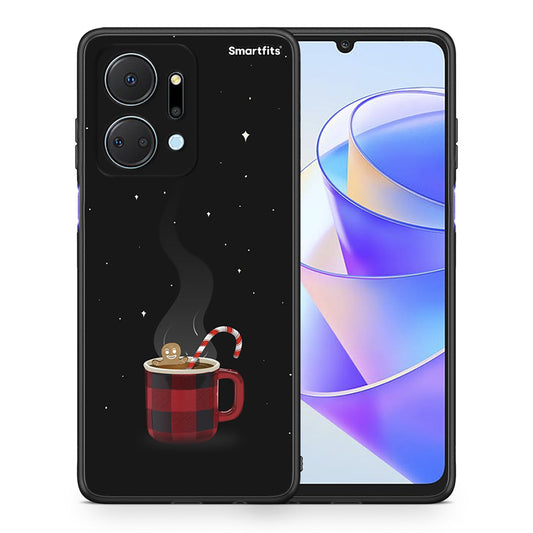 Θήκη Honor X7a Xmas Bathing από τη Smartfits με σχέδιο στο πίσω μέρος και μαύρο περίβλημα | Honor X7a Xmas Bathing case with colorful back and black bezels