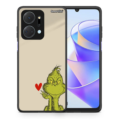 Θήκη Honor X7a Xmas Grinch από τη Smartfits με σχέδιο στο πίσω μέρος και μαύρο περίβλημα | Honor X7a Xmas Grinch case with colorful back and black bezels