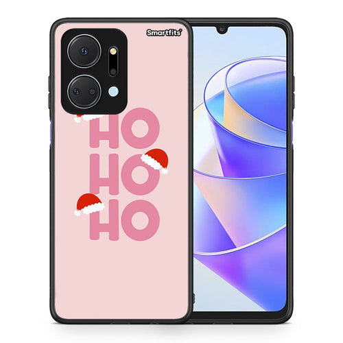 Θήκη Honor X7a Xmas Ho Ho Ho από τη Smartfits με σχέδιο στο πίσω μέρος και μαύρο περίβλημα | Honor X7a Xmas Ho Ho Ho case with colorful back and black bezels