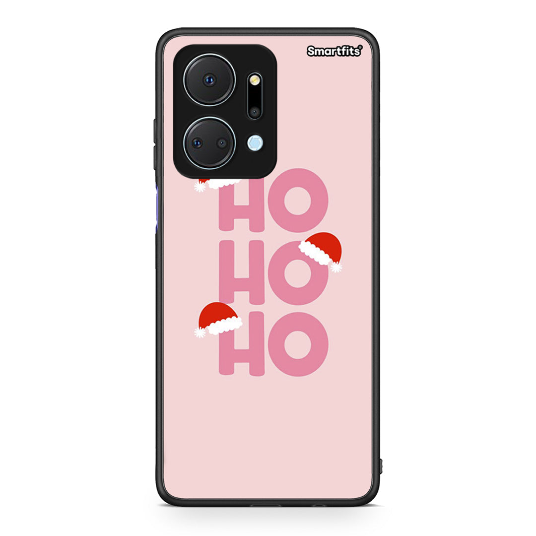 Honor X7a Xmas Ho Ho Ho θήκη από τη Smartfits με σχέδιο στο πίσω μέρος και μαύρο περίβλημα | Smartphone case with colorful back and black bezels by Smartfits