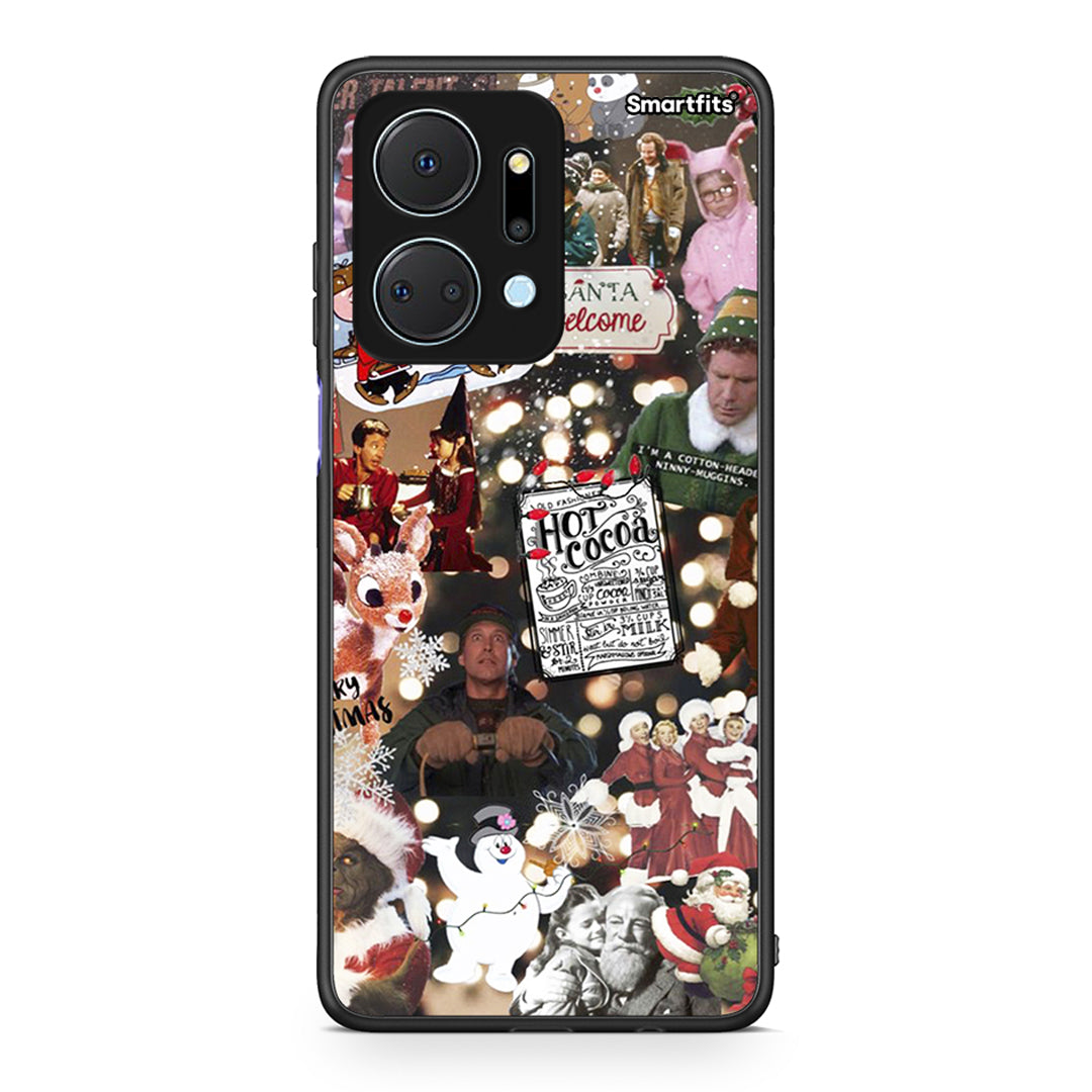 Honor X7a Xmas Movies θήκη από τη Smartfits με σχέδιο στο πίσω μέρος και μαύρο περίβλημα | Smartphone case with colorful back and black bezels by Smartfits