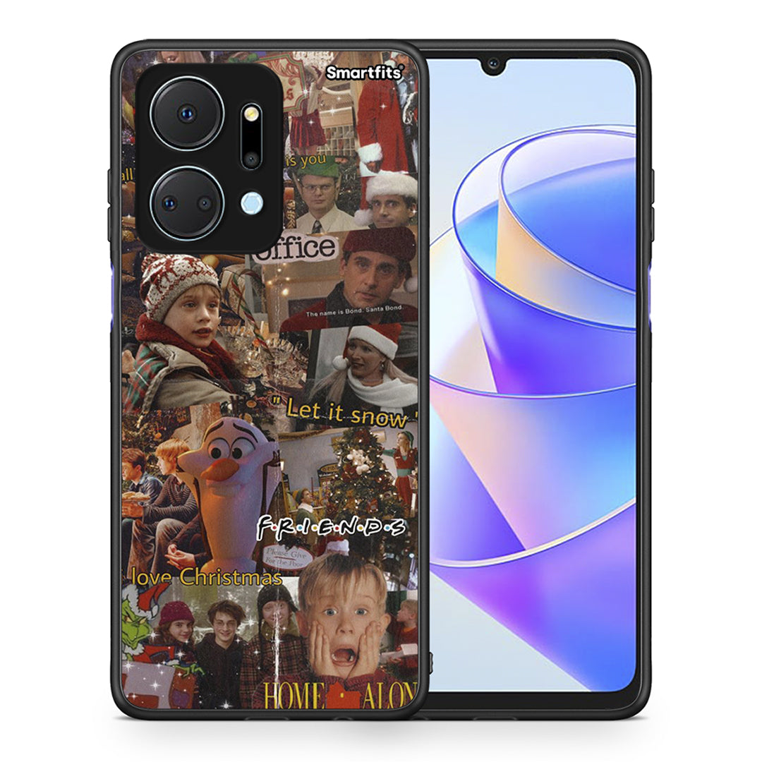 Θήκη Honor X7a Xmas Wishes από τη Smartfits με σχέδιο στο πίσω μέρος και μαύρο περίβλημα | Honor X7a Xmas Wishes case with colorful back and black bezels