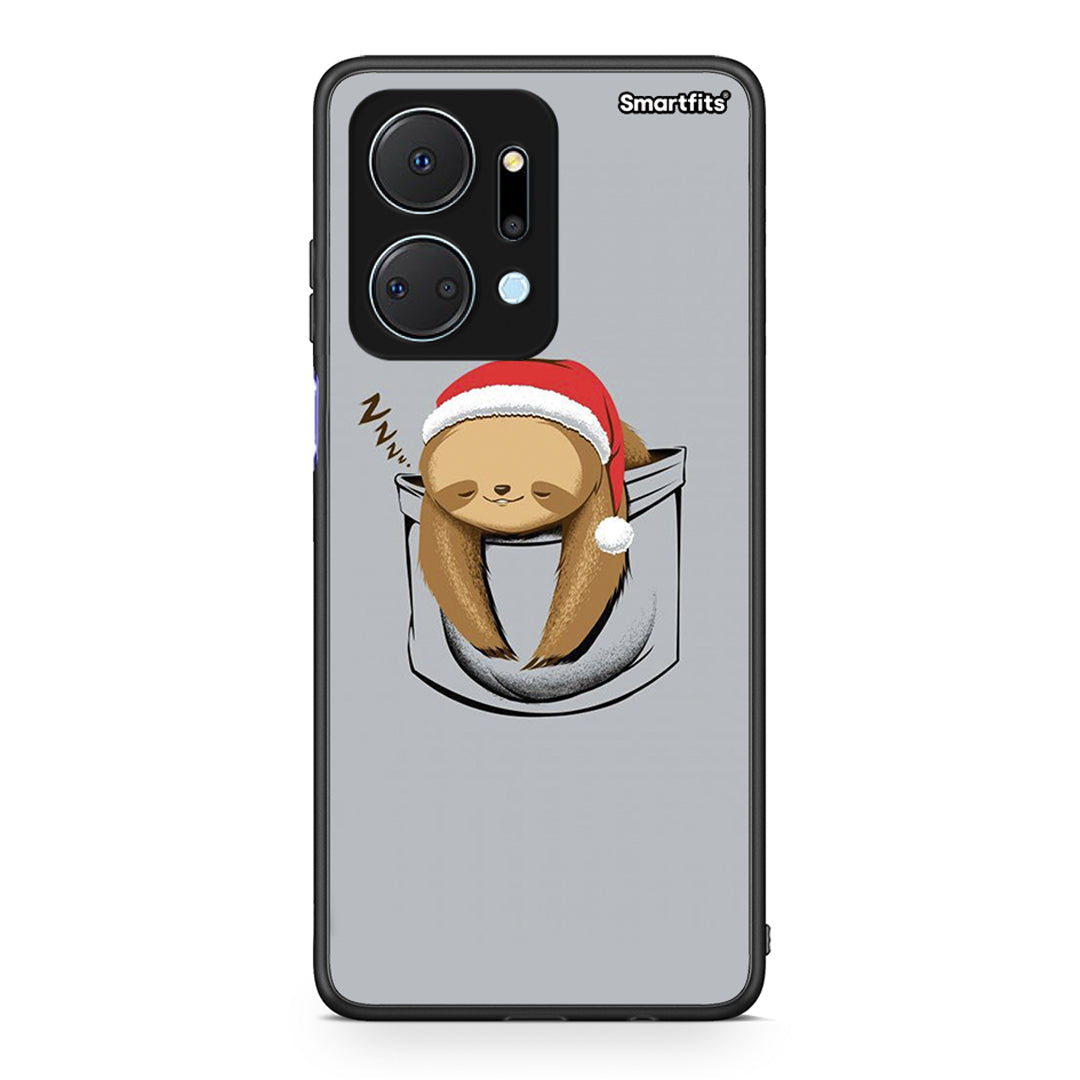Honor X7a Xmas Zzzz θήκη από τη Smartfits με σχέδιο στο πίσω μέρος και μαύρο περίβλημα | Smartphone case with colorful back and black bezels by Smartfits