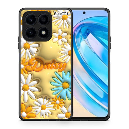 Θήκη Honor X8a Bubble Daisies από τη Smartfits με σχέδιο στο πίσω μέρος και μαύρο περίβλημα | Honor X8a Bubble Daisies Case with Colorful Back and Black Bezels