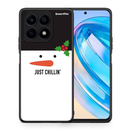 Θήκη Honor X8a Christmas Chillin από τη Smartfits με σχέδιο στο πίσω μέρος και μαύρο περίβλημα | Honor X8a Christmas Chillin Case with Colorful Back and Black Bezels