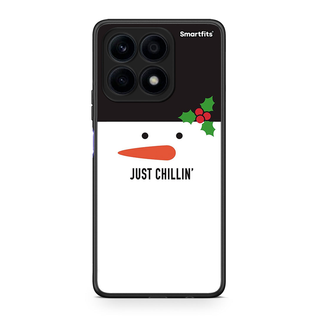 Θήκη Honor X8a Christmas Chillin από τη Smartfits με σχέδιο στο πίσω μέρος και μαύρο περίβλημα | Honor X8a Christmas Chillin Case with Colorful Back and Black Bezels