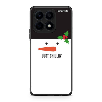 Θήκη Honor X8a Christmas Chillin από τη Smartfits με σχέδιο στο πίσω μέρος και μαύρο περίβλημα | Honor X8a Christmas Chillin Case with Colorful Back and Black Bezels