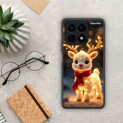 Θήκη Honor X8a Christmas Cutie από τη Smartfits με σχέδιο στο πίσω μέρος και μαύρο περίβλημα | Honor X8a Christmas Cutie Case with Colorful Back and Black Bezels