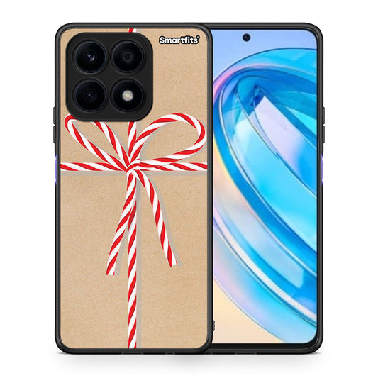 Θήκη Honor X8a Christmas Gift από τη Smartfits με σχέδιο στο πίσω μέρος και μαύρο περίβλημα | Honor X8a Christmas Gift Case with Colorful Back and Black Bezels