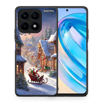 Θήκη Honor X8a Christmas Snow από τη Smartfits με σχέδιο στο πίσω μέρος και μαύρο περίβλημα | Honor X8a Christmas Snow Case with Colorful Back and Black Bezels