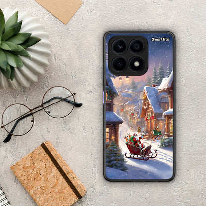 Θήκη Honor X8a Christmas Snow από τη Smartfits με σχέδιο στο πίσω μέρος και μαύρο περίβλημα | Honor X8a Christmas Snow Case with Colorful Back and Black Bezels