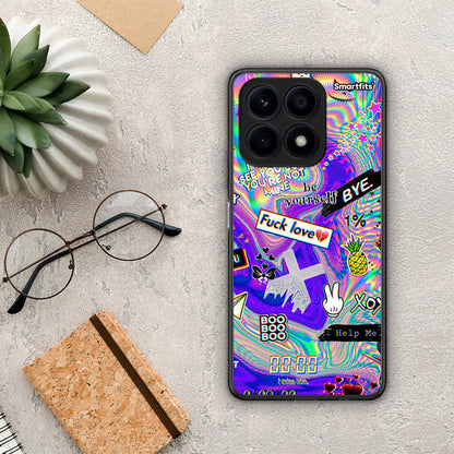 Θήκη Honor X8a Game Over από τη Smartfits με σχέδιο στο πίσω μέρος και μαύρο περίβλημα | Honor X8a Game Over Case with Colorful Back and Black Bezels