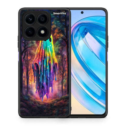 Θήκη Honor X8a Halloween Ghost από τη Smartfits με σχέδιο στο πίσω μέρος και μαύρο περίβλημα | Honor X8a Halloween Ghost Case with Colorful Back and Black Bezels