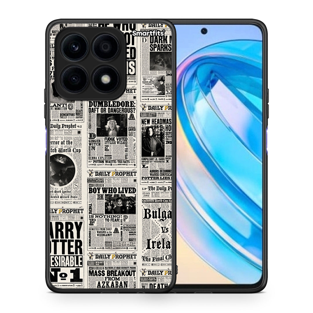 Θήκη Honor X8a Harry Paper από τη Smartfits με σχέδιο στο πίσω μέρος και μαύρο περίβλημα | Honor X8a Harry Paper Case with Colorful Back and Black Bezels