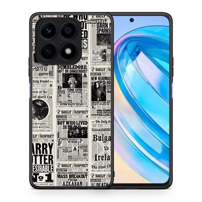 Θήκη Honor X8a Harry Paper από τη Smartfits με σχέδιο στο πίσω μέρος και μαύρο περίβλημα | Honor X8a Harry Paper Case with Colorful Back and Black Bezels