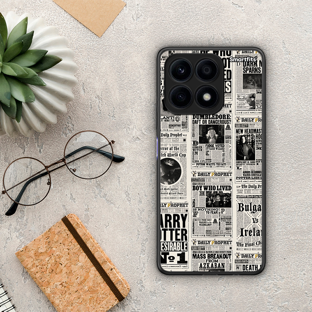 Θήκη Honor X8a Harry Paper από τη Smartfits με σχέδιο στο πίσω μέρος και μαύρο περίβλημα | Honor X8a Harry Paper Case with Colorful Back and Black Bezels