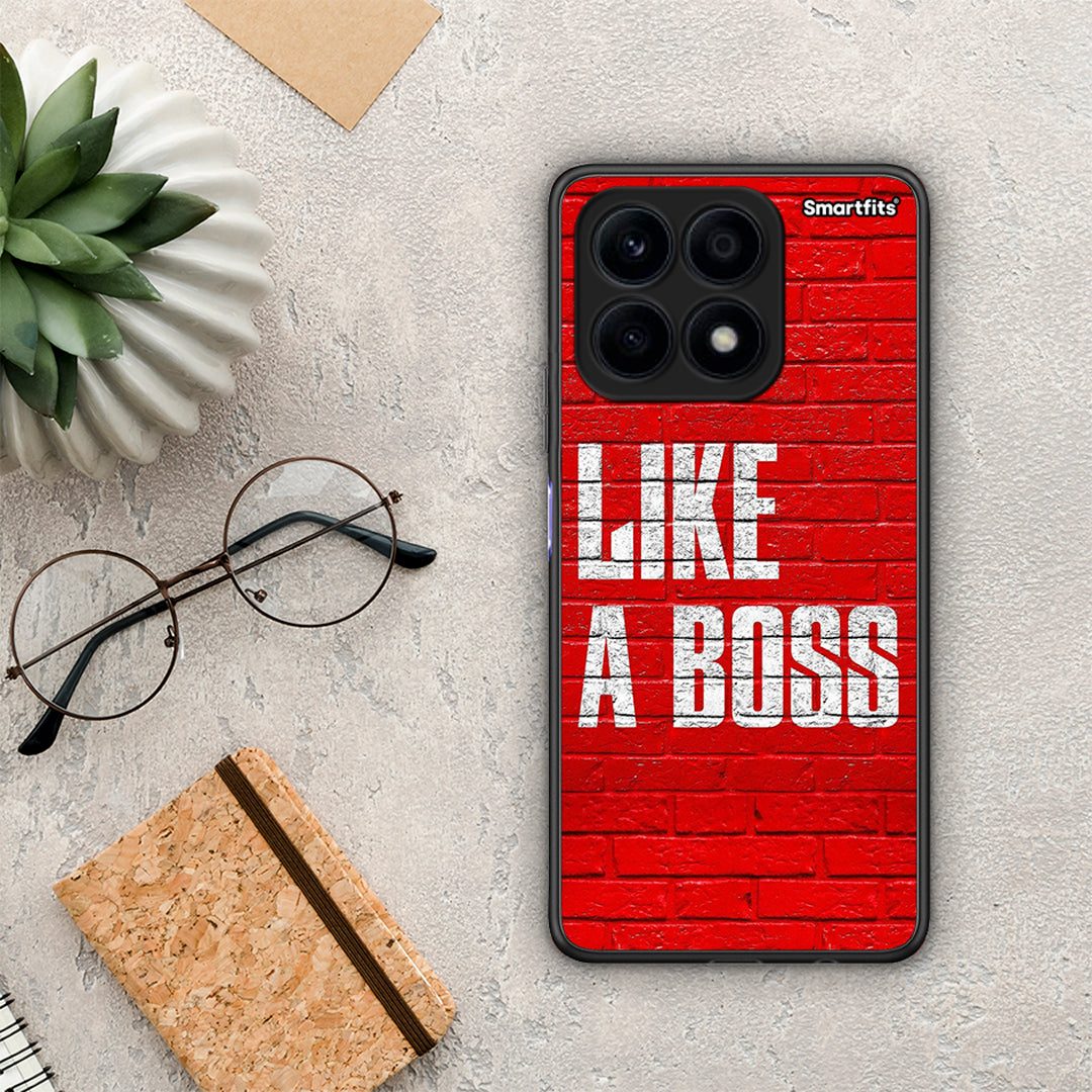 Θήκη Honor X8a Like A Boss από τη Smartfits με σχέδιο στο πίσω μέρος και μαύρο περίβλημα | Honor X8a Like A Boss Case with Colorful Back and Black Bezels