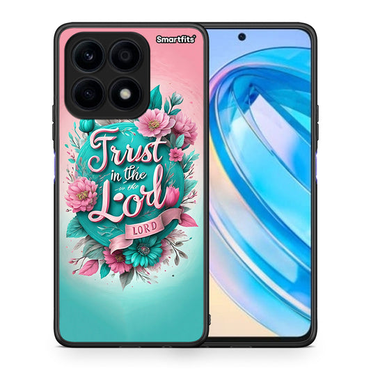 Θήκη Honor X8a Lord Trust από τη Smartfits με σχέδιο στο πίσω μέρος και μαύρο περίβλημα | Honor X8a Lord Trust Case with Colorful Back and Black Bezels