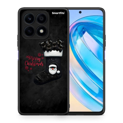 Θήκη Honor X8a Merry Cat Christmas από τη Smartfits με σχέδιο στο πίσω μέρος και μαύρο περίβλημα | Honor X8a Merry Cat Christmas Case with Colorful Back and Black Bezels
