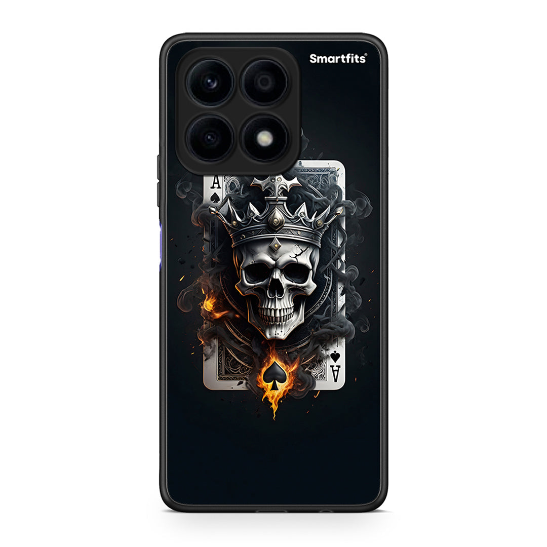 Θήκη Honor X8a Skull King Ace από τη Smartfits με σχέδιο στο πίσω μέρος και μαύρο περίβλημα | Honor X8a Skull King Ace Case with Colorful Back and Black Bezels