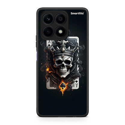 Θήκη Honor X8a Skull King Ace από τη Smartfits με σχέδιο στο πίσω μέρος και μαύρο περίβλημα | Honor X8a Skull King Ace Case with Colorful Back and Black Bezels