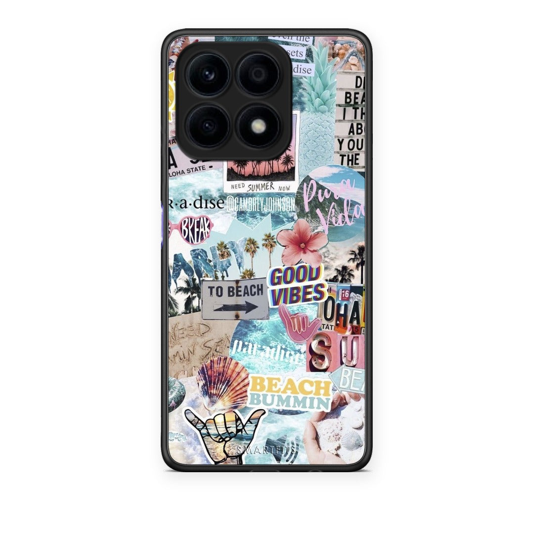 Θήκη Honor X8a Summer Vibes από τη Smartfits με σχέδιο στο πίσω μέρος και μαύρο περίβλημα | Honor X8a Summer Vibes case with colorful back and black bezels