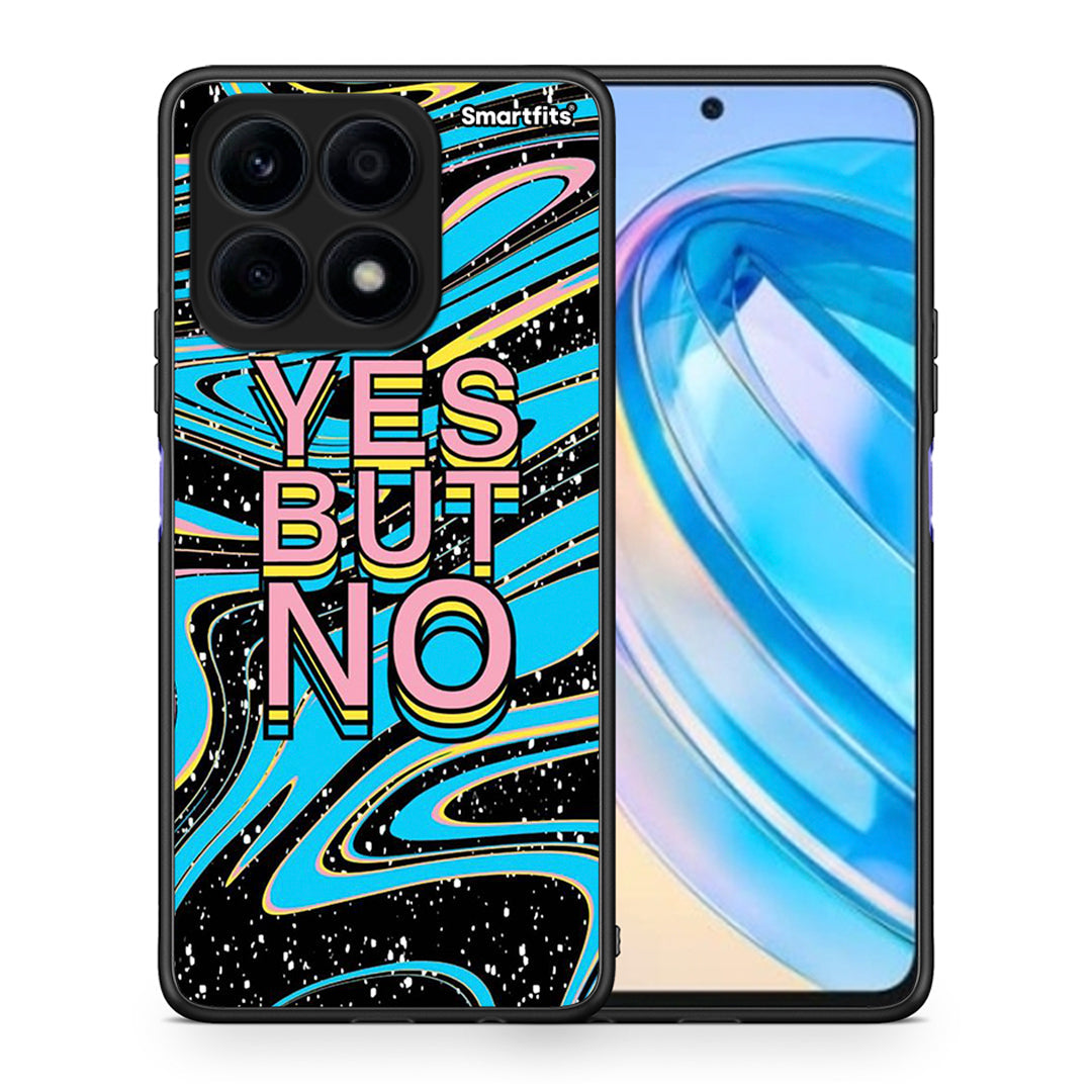Θήκη Honor X8a Yes But No από τη Smartfits με σχέδιο στο πίσω μέρος και μαύρο περίβλημα | Honor X8a Yes But No Case with Colorful Back and Black Bezels