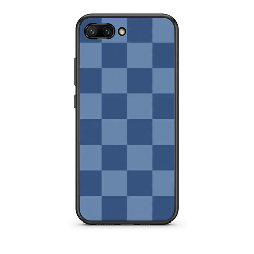 Θήκη Honor 10 Denim Blue Checkerboard από τη Smartfits με σχέδιο στο πίσω μέρος και μαύρο περίβλημα | Honor 10 Denim Blue Checkerboard case with colorful back and black bezels