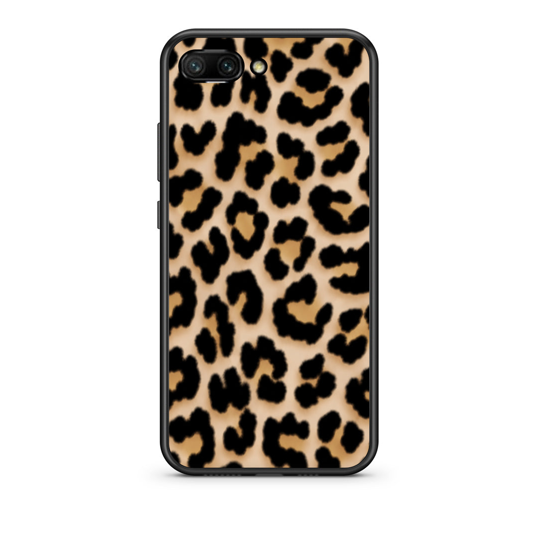 Θήκη Honor 10 Leopard Print Tan Small από τη Smartfits με σχέδιο στο πίσω μέρος και μαύρο περίβλημα | Honor 10 Leopard Print Tan Small case with colorful back and black bezels