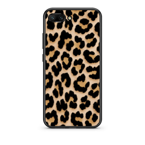 Θήκη Honor 10 Leopard Print Tan Small από τη Smartfits με σχέδιο στο πίσω μέρος και μαύρο περίβλημα | Honor 10 Leopard Print Tan Small case with colorful back and black bezels