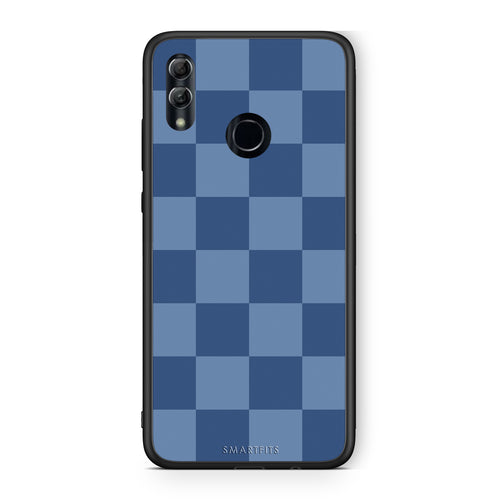 Θήκη Honor 10 Lite Denim Blue Checkerboard από τη Smartfits με σχέδιο στο πίσω μέρος και μαύρο περίβλημα | Honor 10 Lite Denim Blue Checkerboard case with colorful back and black bezels