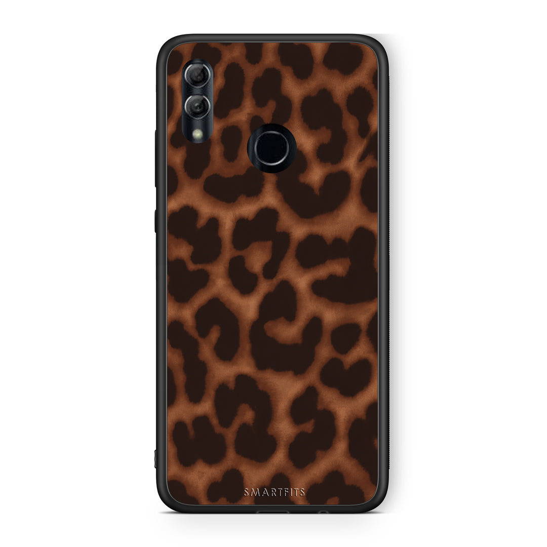Θήκη Honor 10 Lite Leopard Print Dark Brown από τη Smartfits με σχέδιο στο πίσω μέρος και μαύρο περίβλημα | Honor 10 Lite Leopard Print Dark Brown case with colorful back and black bezels