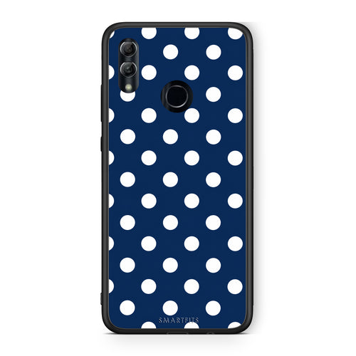Θήκη Honor 10 Lite White Large Polka Dots on Navy από τη Smartfits με σχέδιο στο πίσω μέρος και μαύρο περίβλημα | Honor 10 Lite White Large Polka Dots on Navy case with colorful back and black bezels