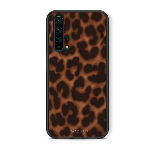 Θήκη Honor 20 Pro Leopard Print Dark Brown από τη Smartfits με σχέδιο στο πίσω μέρος και μαύρο περίβλημα | Honor 20 Pro Leopard Print Dark Brown case with colorful back and black bezels