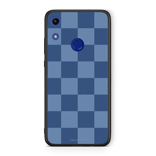 Θήκη Honor 8A Denim Blue Checkerboard από τη Smartfits με σχέδιο στο πίσω μέρος και μαύρο περίβλημα | Honor 8A Denim Blue Checkerboard case with colorful back and black bezels