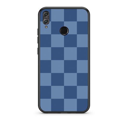 Θήκη Honor 8x Denim Blue Checkerboard από τη Smartfits με σχέδιο στο πίσω μέρος και μαύρο περίβλημα | Honor 8x Denim Blue Checkerboard case with colorful back and black bezels