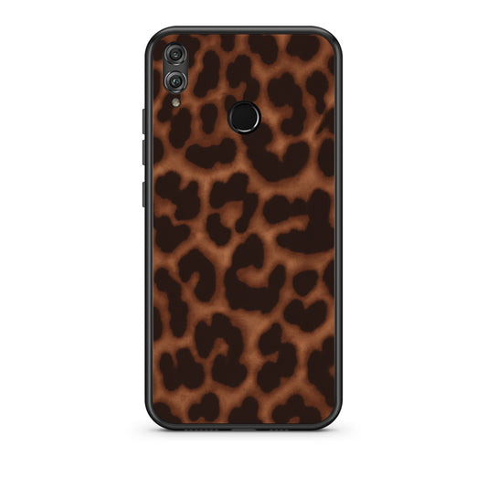 Θήκη Honor 8x Leopard Print Dark Brown από τη Smartfits με σχέδιο στο πίσω μέρος και μαύρο περίβλημα | Honor 8x Leopard Print Dark Brown case with colorful back and black bezels