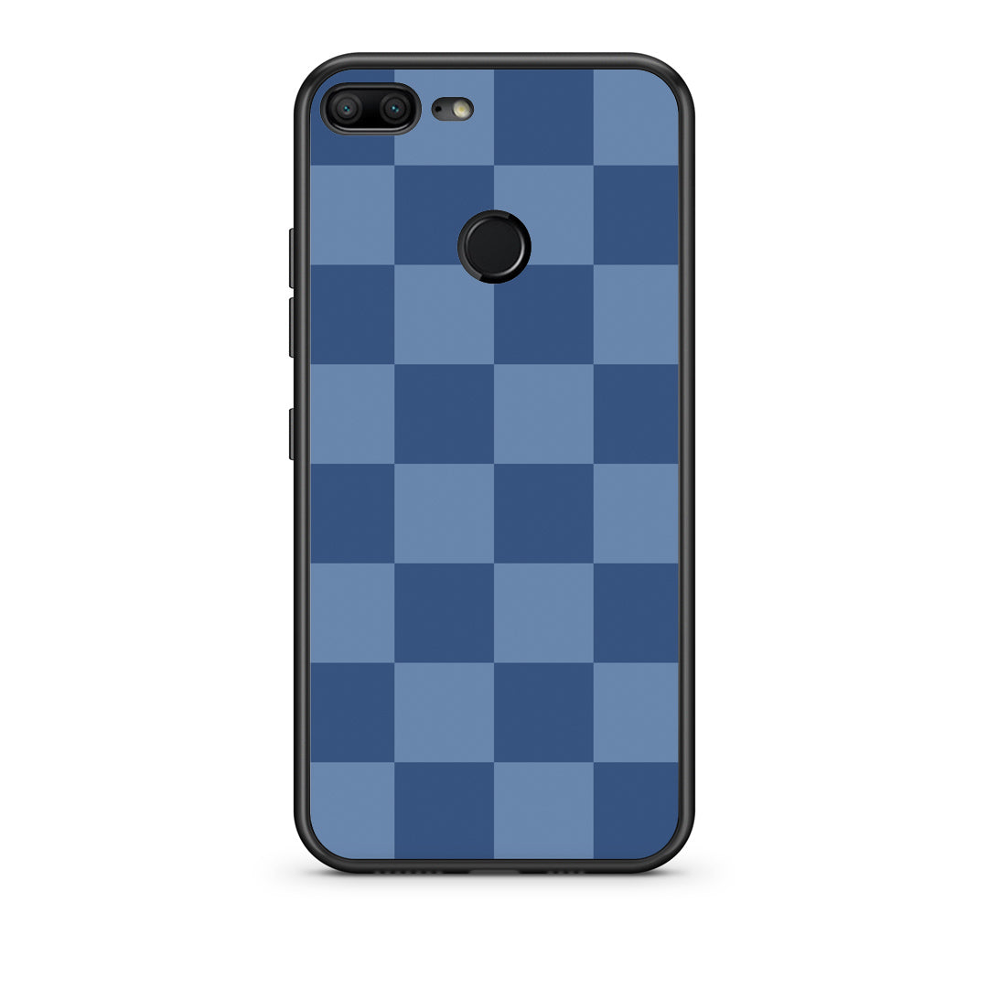 Θήκη Honor 9 Lite Denim Blue Checkerboard από τη Smartfits με σχέδιο στο πίσω μέρος και μαύρο περίβλημα | Honor 9 Lite Denim Blue Checkerboard case with colorful back and black bezels