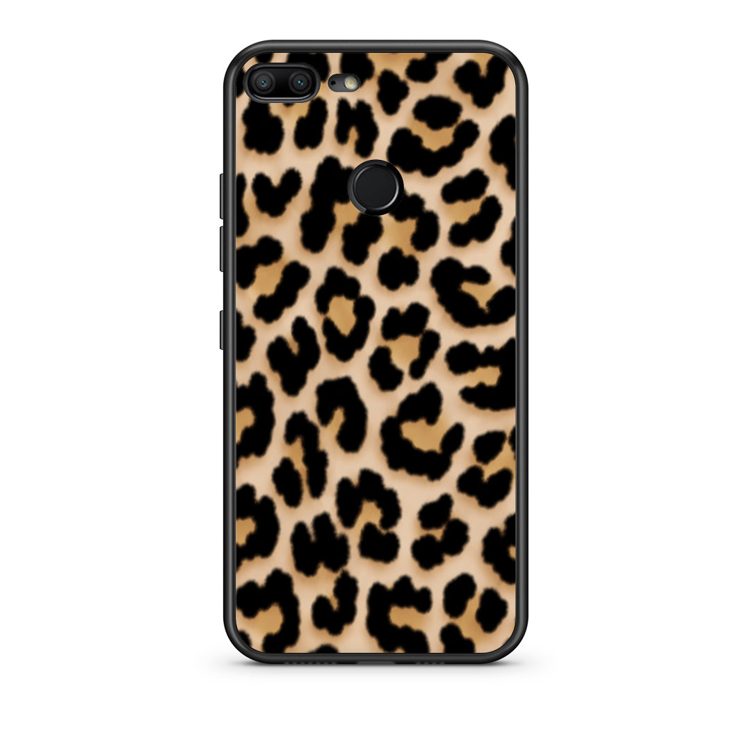 Θήκη Honor 9 Lite Leopard Print Tan Small από τη Smartfits με σχέδιο στο πίσω μέρος και μαύρο περίβλημα | Honor 9 Lite Leopard Print Tan Small case with colorful back and black bezels