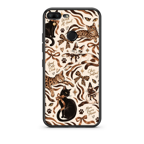 Θήκη Honor 9 Lite Wild Cats and Animal Print Collage από τη Smartfits με σχέδιο στο πίσω μέρος και μαύρο περίβλημα | Honor 9 Lite Wild Cats and Animal Print Collage case with colorful back and black bezels